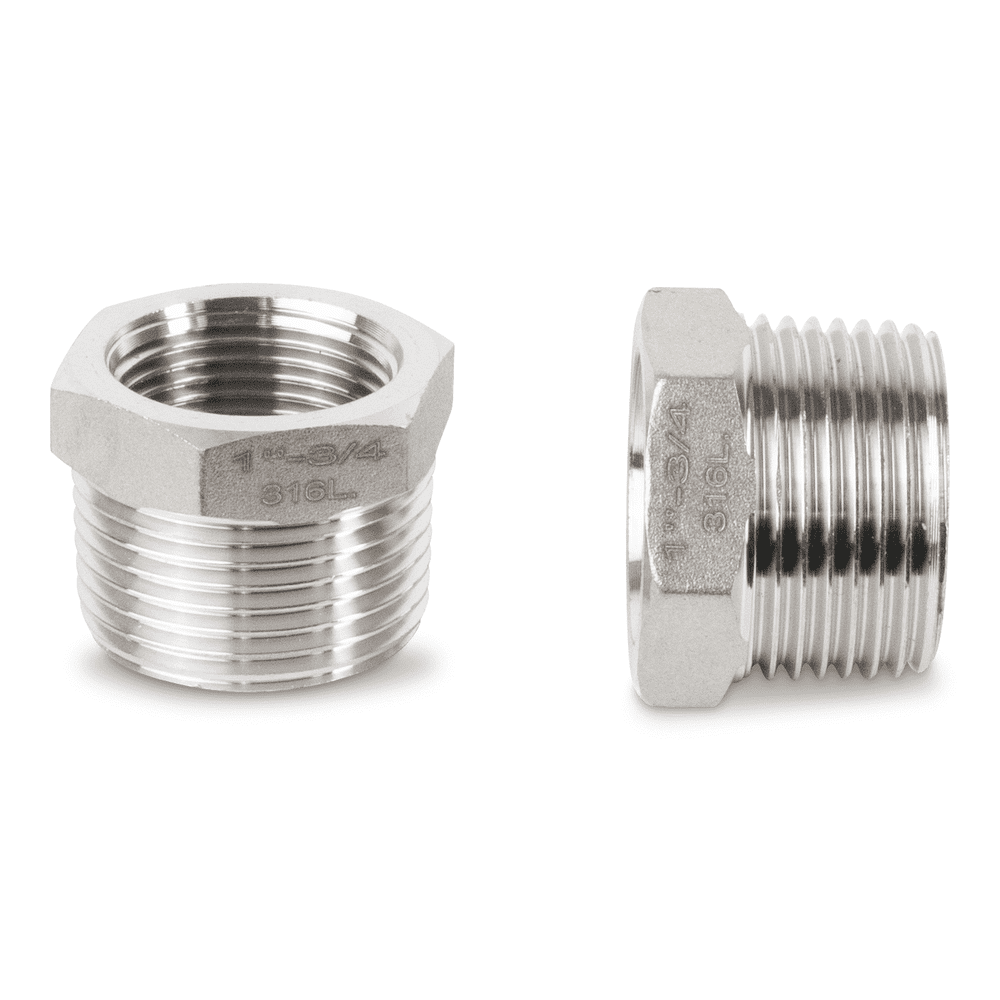 Reduzierschraube Edelstahl V4A für Nieder- und Hochdruck, 1" x 3/4"
