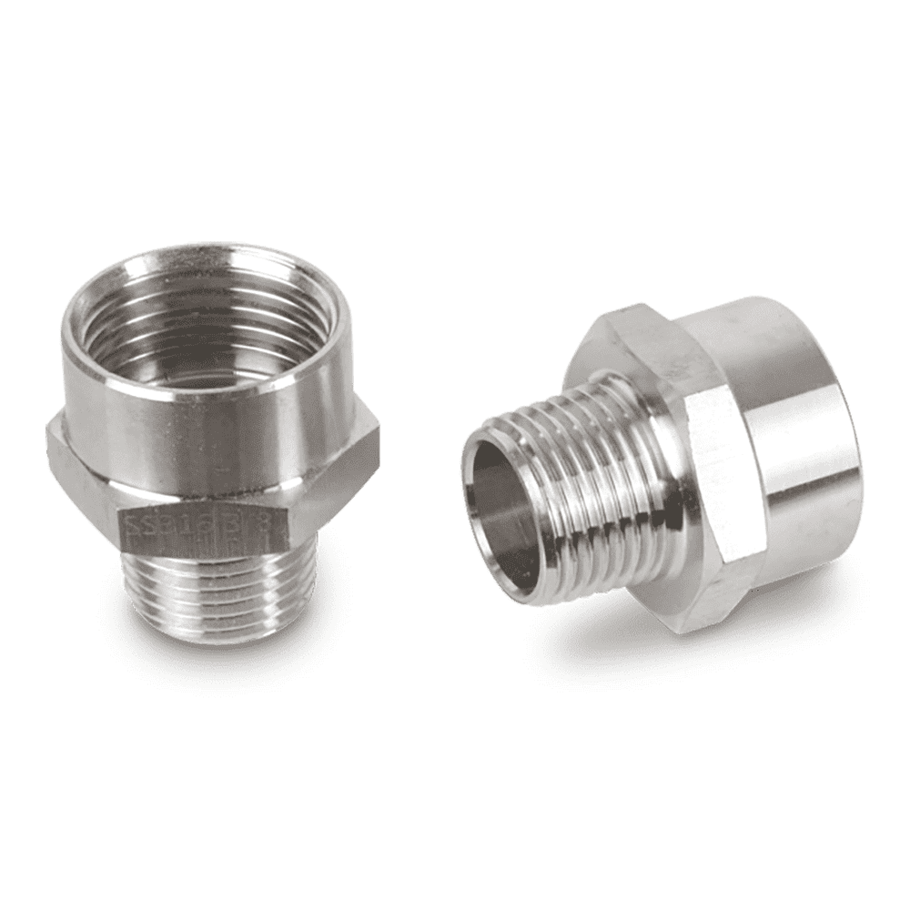 Reduzierstück Edelstahl V4A, Innen x Außen für Nieder- und Hochdruck, 1/2" x 3/8"