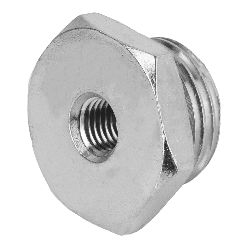 Stopfen Messing vernickelt mit M8-Gewinde und O-Ring