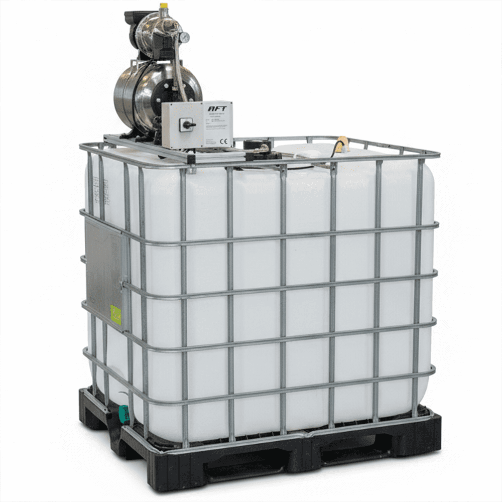 IBC Container mit Druckerhöhungspumpe für VE-Wasser, Leitungswasser oder Flüssigkeiten