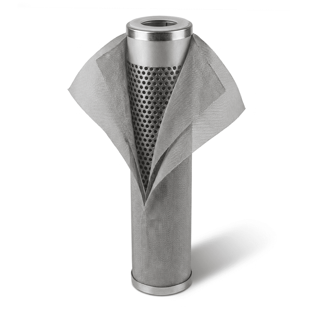 Edelstahlfilter V2A für Wasser, Heißwasser, Öl und Lebensmittel, 10 x 2,5"