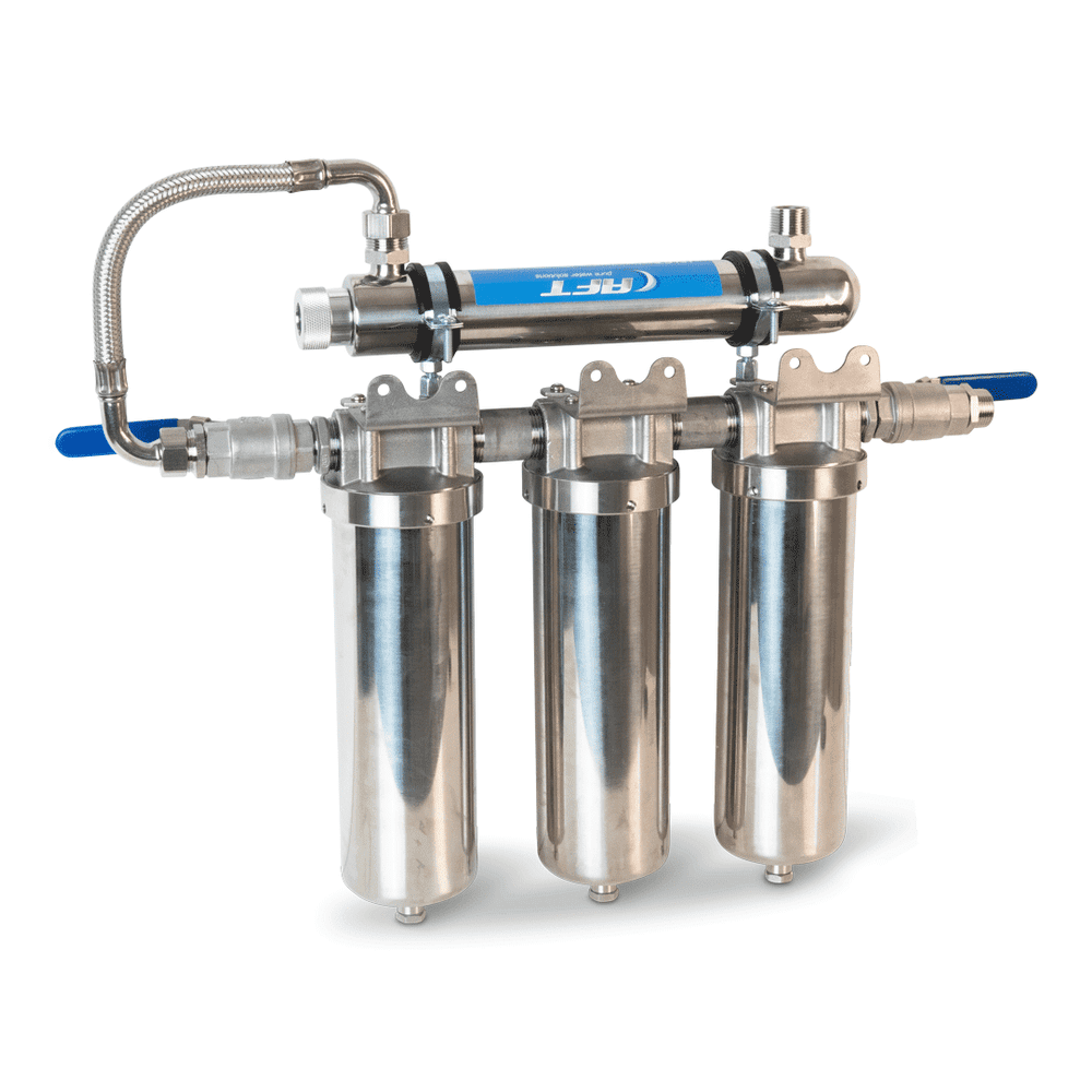 4-stufige Edelstahl Filterstation mit UV-C Entkeimung