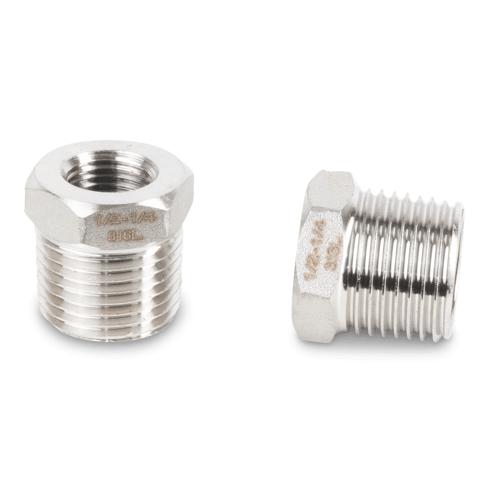 Reduzierschraube Edelstahl V4A für Nieder- und Hochdruck, 1/2" x 1/4"