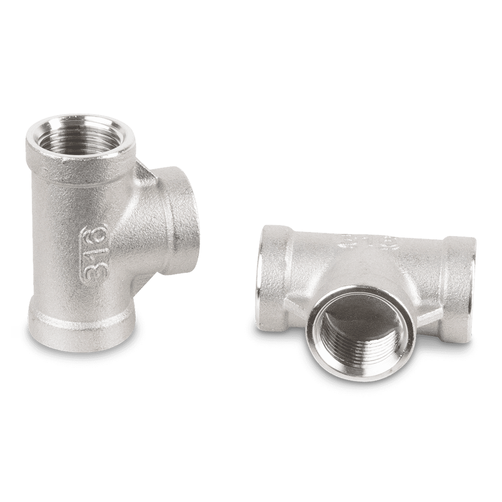 T-Stück Edelstahl V4A, für Nieder- und Hochdruck, 3/4"