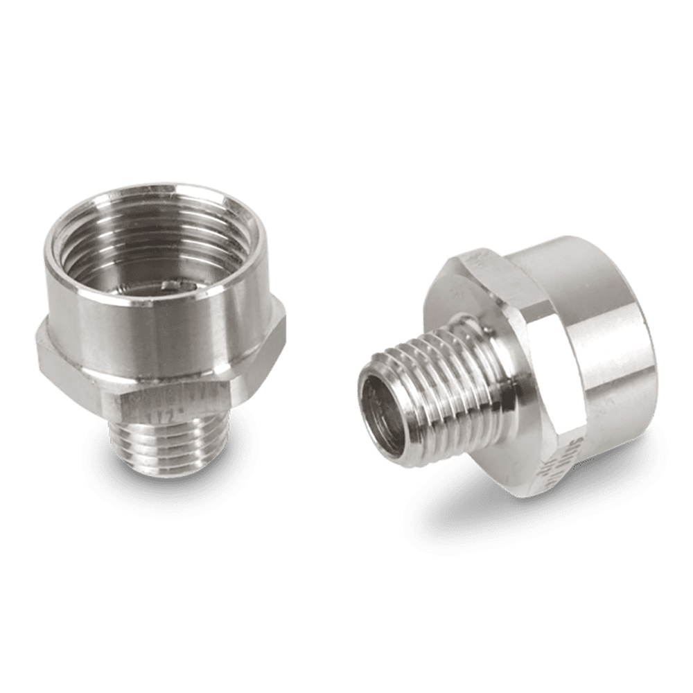 Reduzierstück Edelstahl V4A, Innen x Außen für Nieder- und Hochdruck, 1/2" x 1/4"