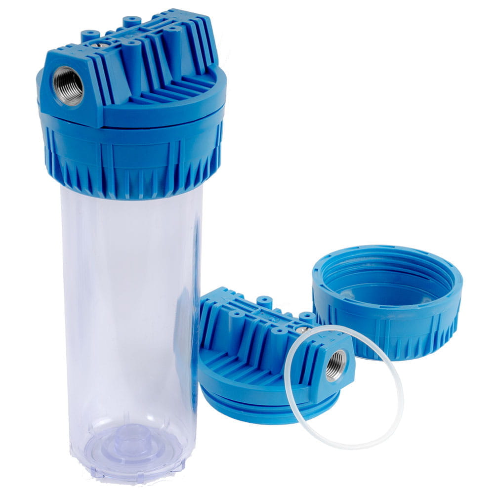 Filtergehaeuse-Wasser-Edelstahl Filtergehäuse PRO 10" x 2,5", Edelstahlgewinde