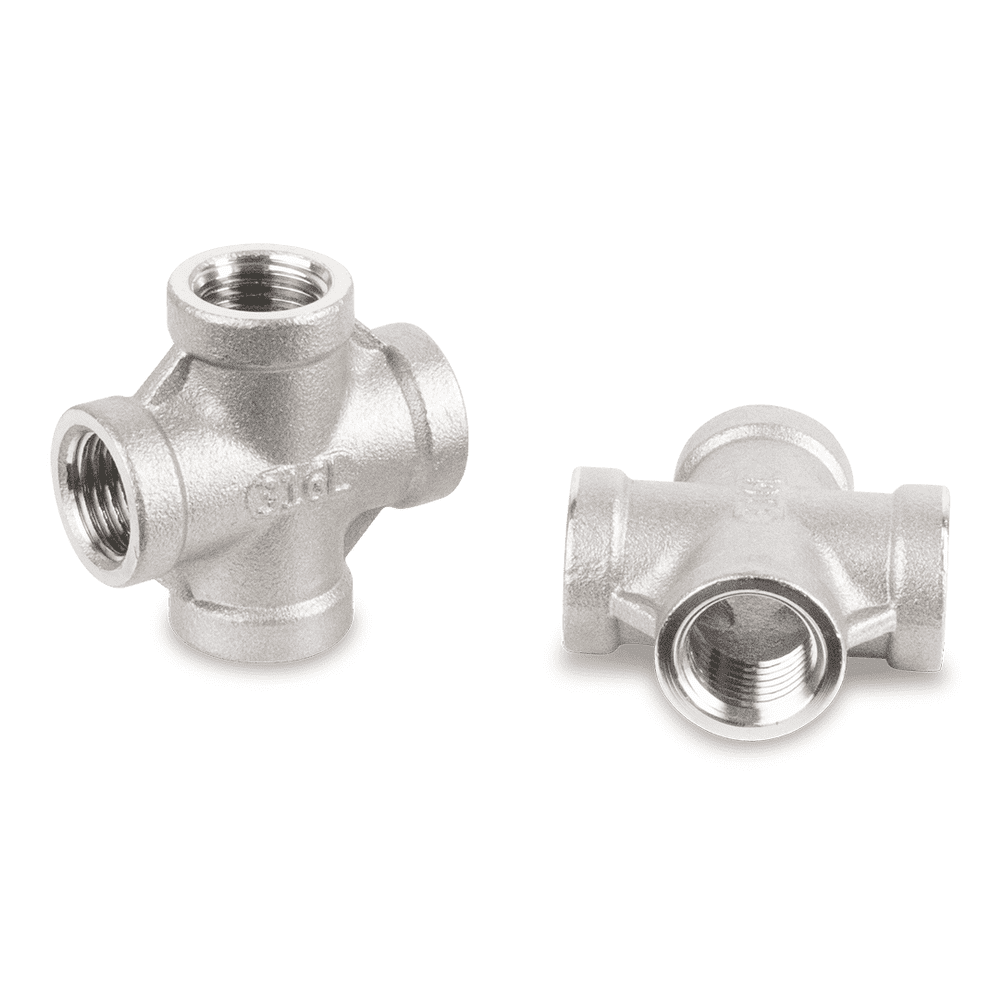 Kreuzstück Edelstahl V4A, Innen x Innen x Innen x Innen für Nieder- und Hochdruck, 3/4"