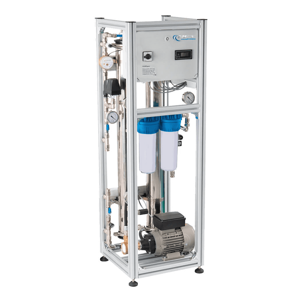 Leihgerät Umkehrosmoseanlage 250 oder 500 l/h - OSMOpure, Frontansicht