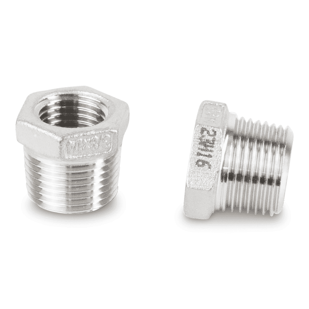 Reduzierschraube Edelstahl V4A für Nieder- und Hochdruck, 1/4" x 3/8"