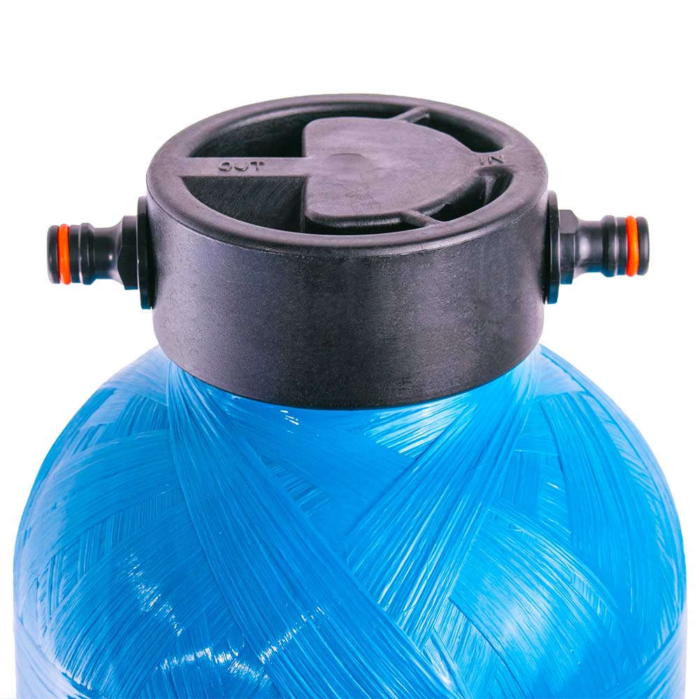 Vollentsalzer-Kopf GFK Leerbehälter Anschluss