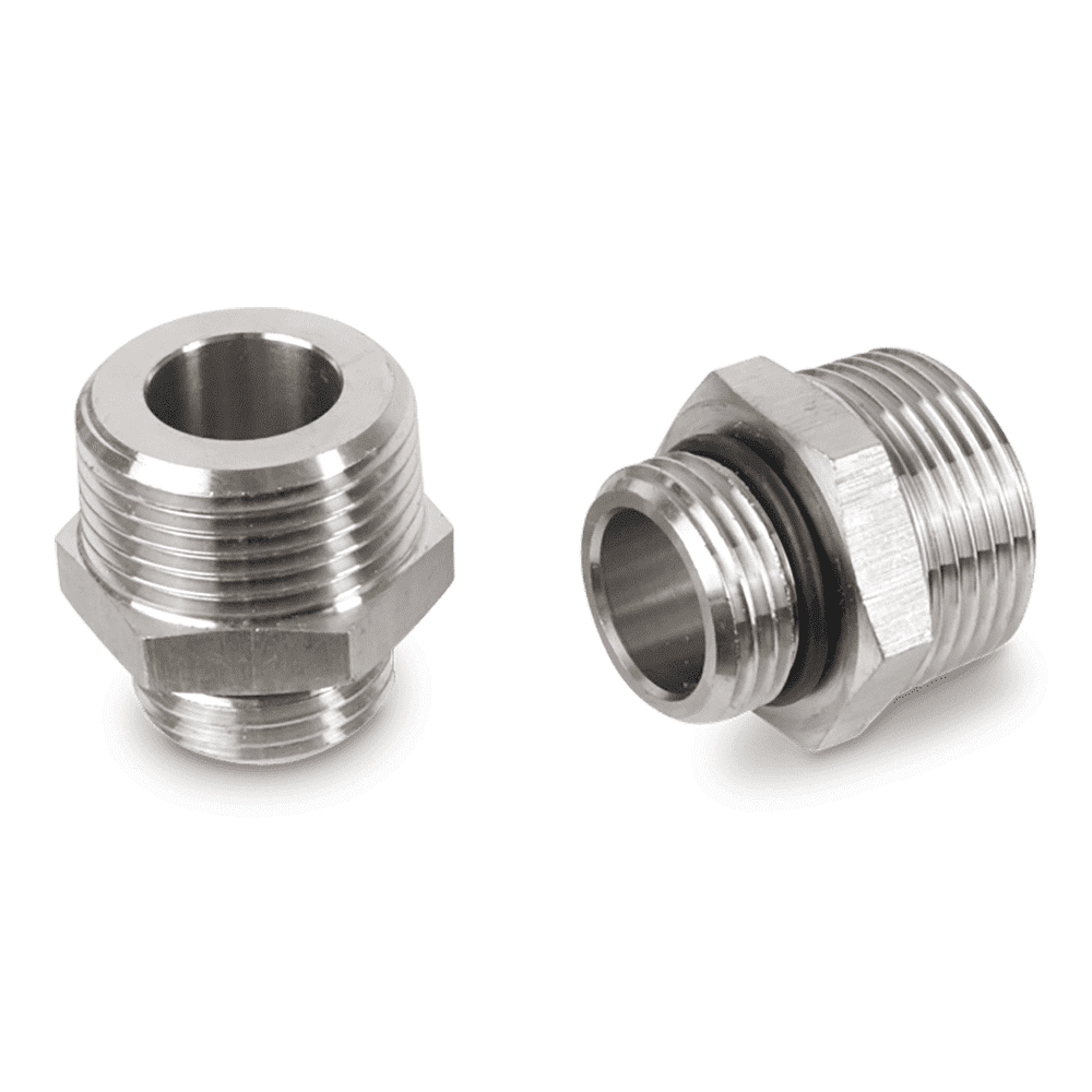 Doppelnippel Edelstahl V4A mit O-Ring für Nieder- und Hochdruck