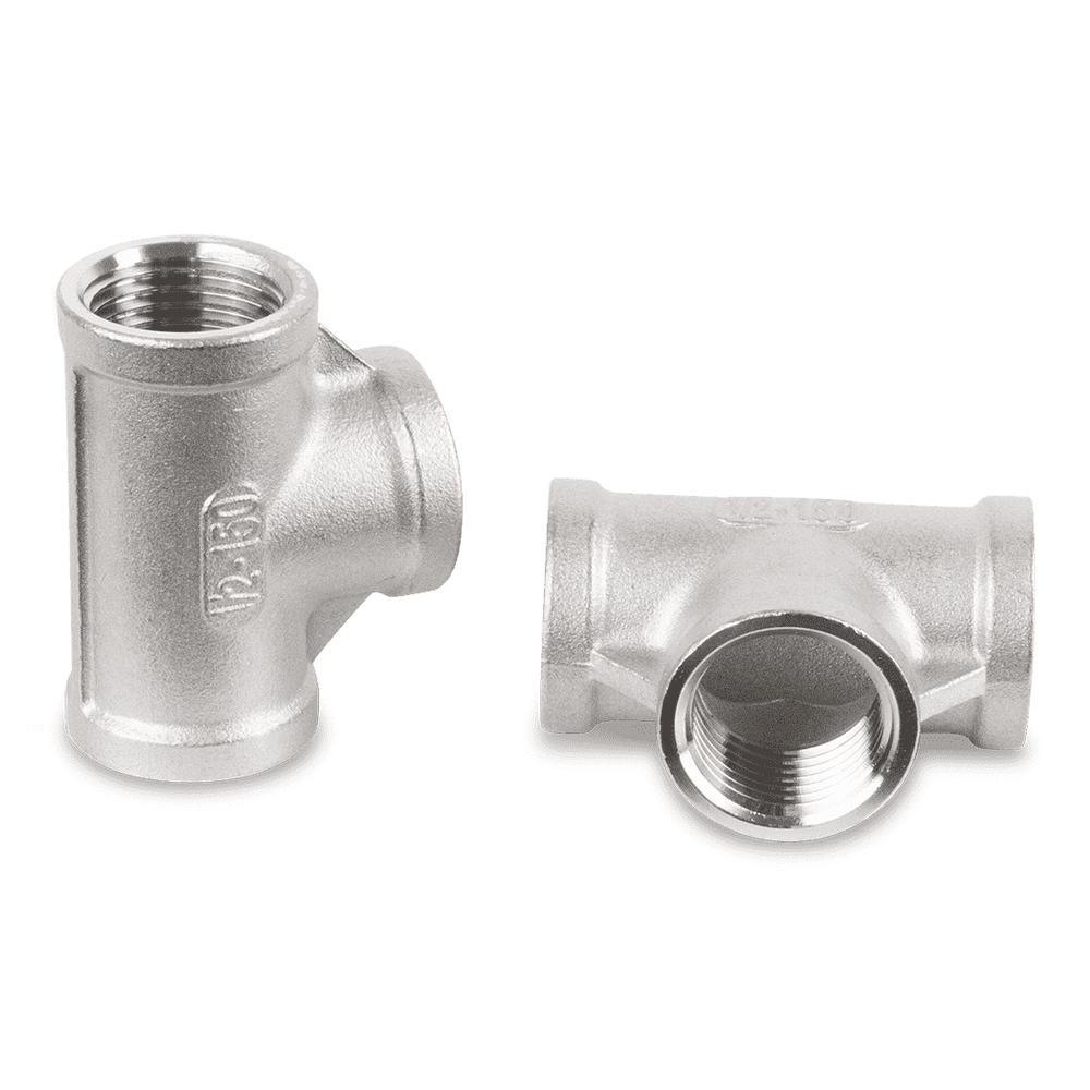 T-Stück Edelstahl V4A, für Nieder- und Hochdruck, 1/2"