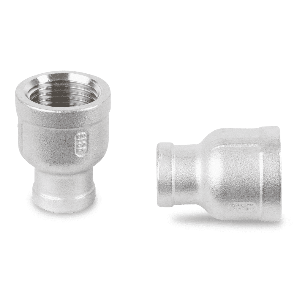 Reduziermuffe Edelstahl V4A für Nieder- und Hochdruck, 1/2" x 1/4"