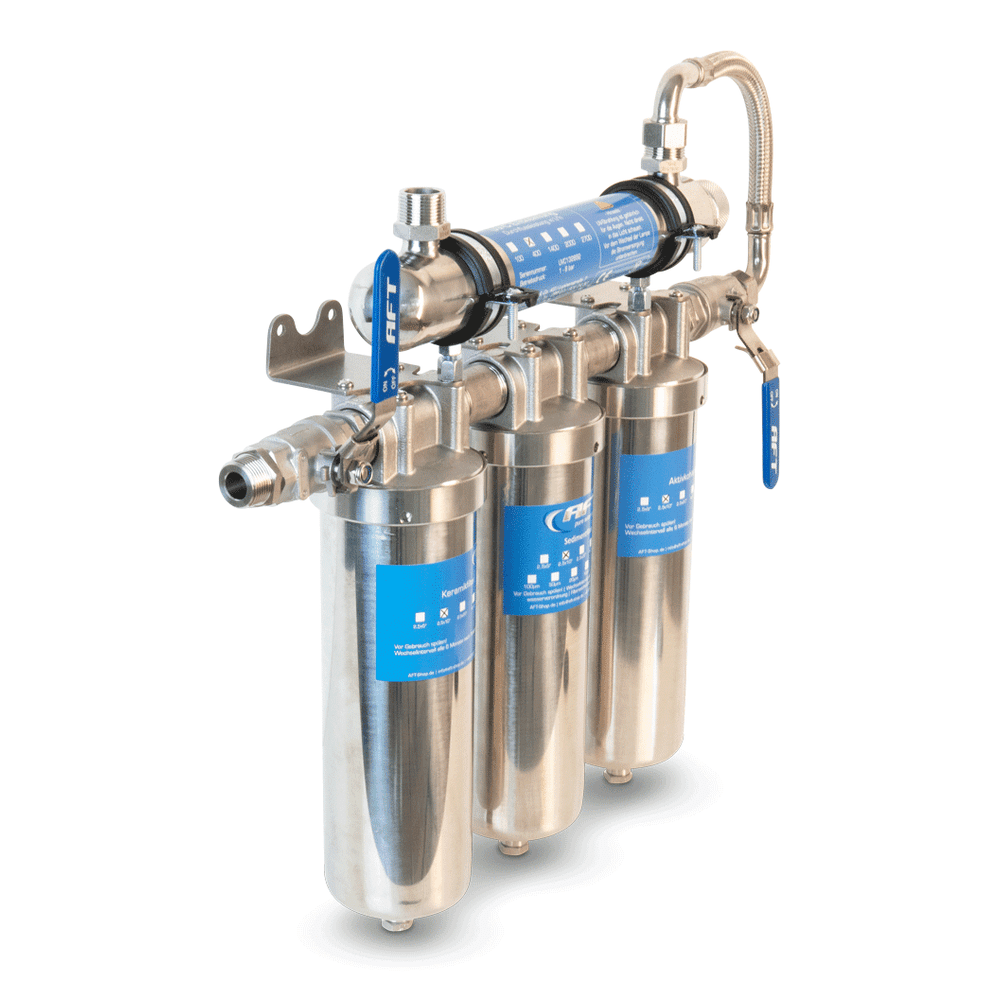 4-stufige Edelstahl Filterstation mit UV-C Entkeimung