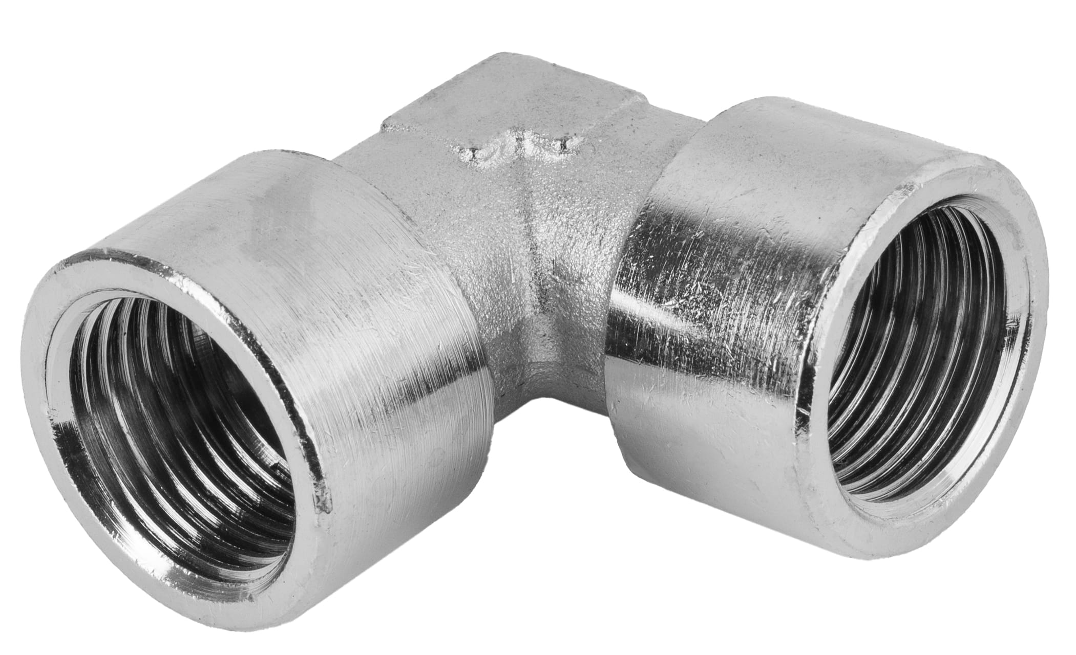 Bogen 90° Messing vernickelt, Innen x Innen