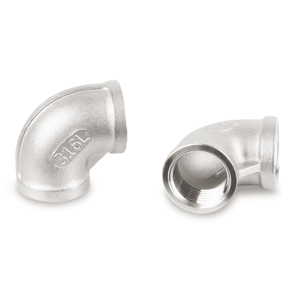 Bogen 90° Edelstahl V4A, Innen x Innen für Nieder- und Hochdruck, 1"