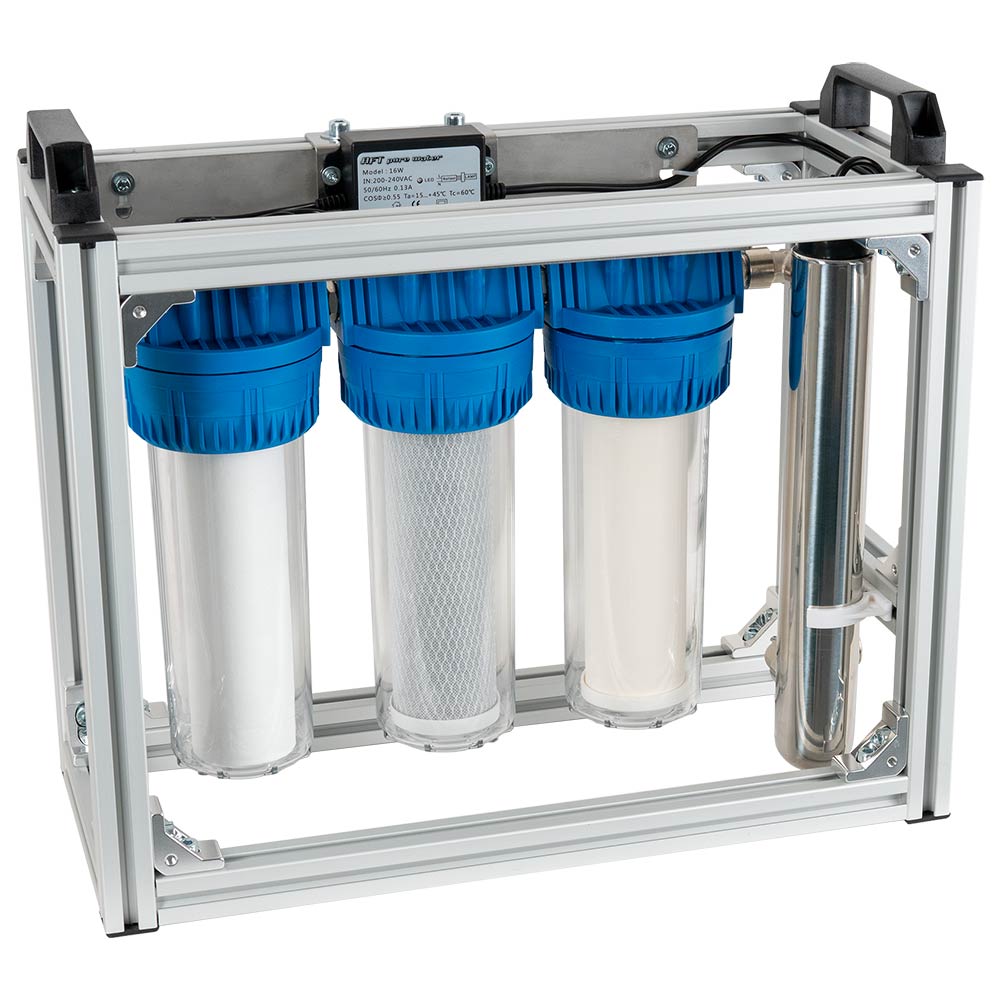 UVC-Entkeimung-mit-Feinfilter-Staion UV-Entkeimungsstation mit Partikelfiltersystem