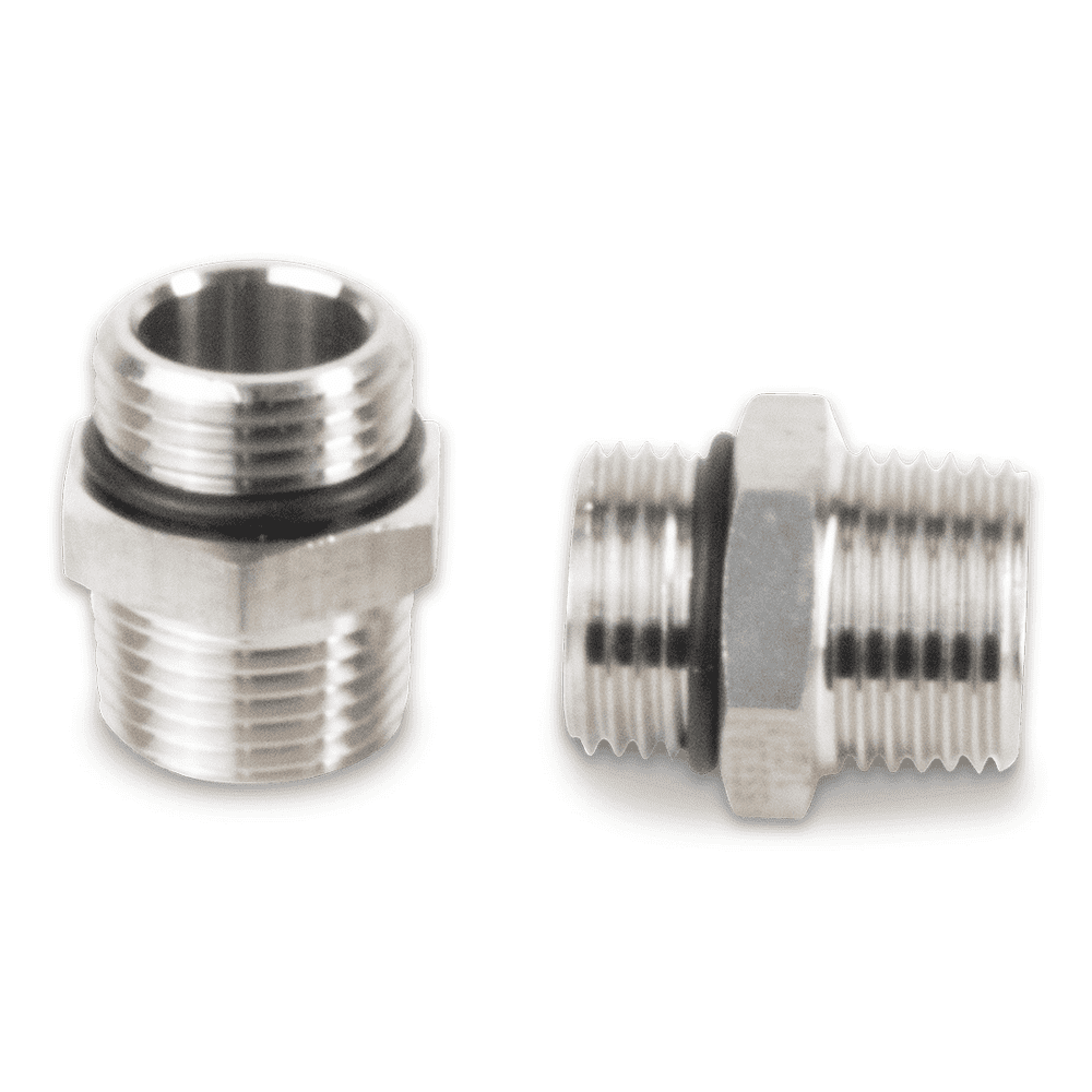 Doppelnippel Edelstahl V4A mit O-Ring für Nieder- und Hochdruck, 3/4" x 3/4"