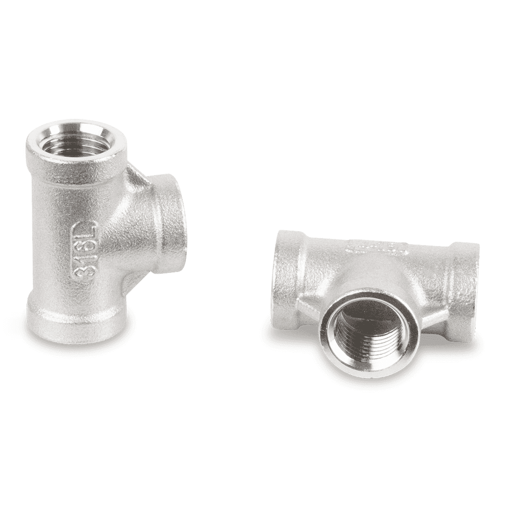 T-Stück Edelstahl V4A, für Nieder- und Hochdruck, 1/4"
