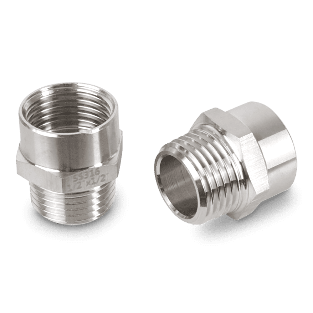 Übergang Edelstahl V4A, flachdichtend, 1/2"