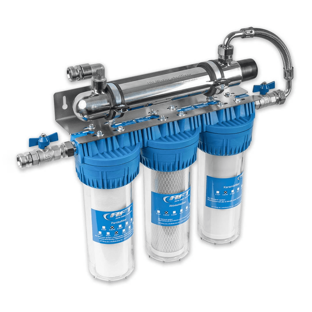 4-stufige Filterstation mit UV-C Entkeimung