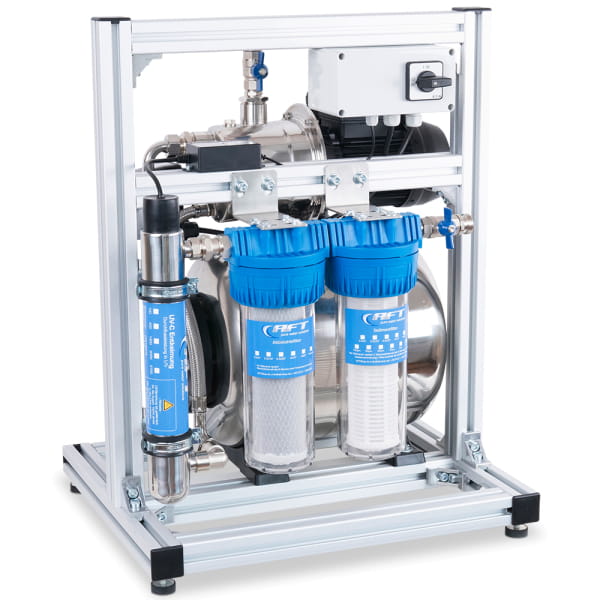 Wasser Ansaugstation mit UV-C Entkeimung und Filterstation