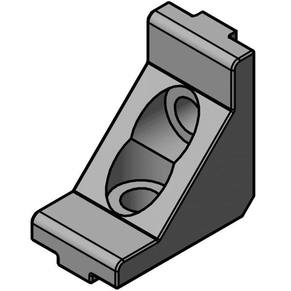 Winkel für Aluprofil 40x40, Nut 10